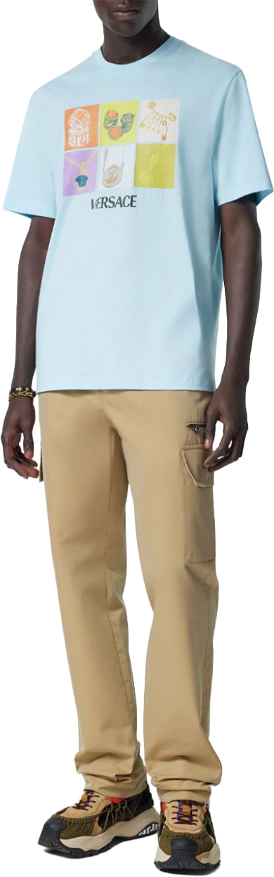 Versace T-Shirts And Polos Bleu Clair Lichtblauw