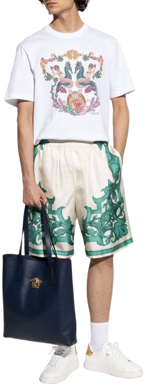 Versace T-Shirts And Polos Optical White Wit
