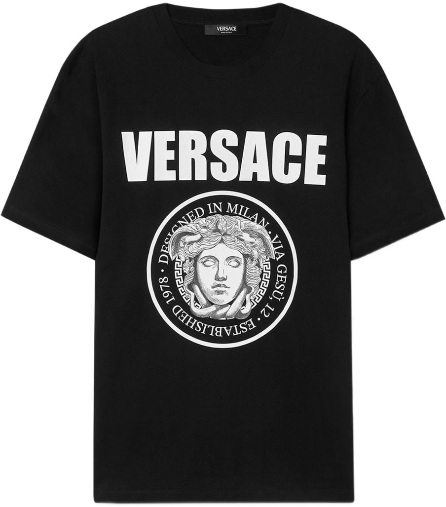 Versace T-Shirts And Polos Black Zwart