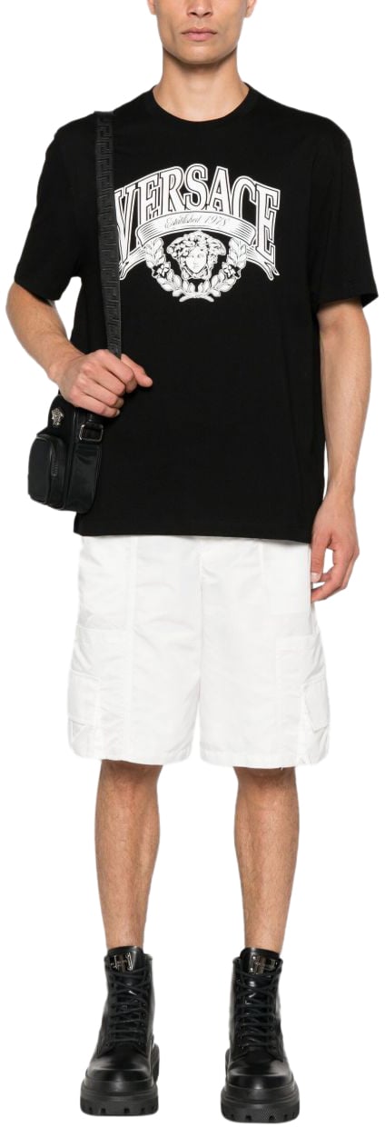 Versace T-Shirts And Polos Black Zwart