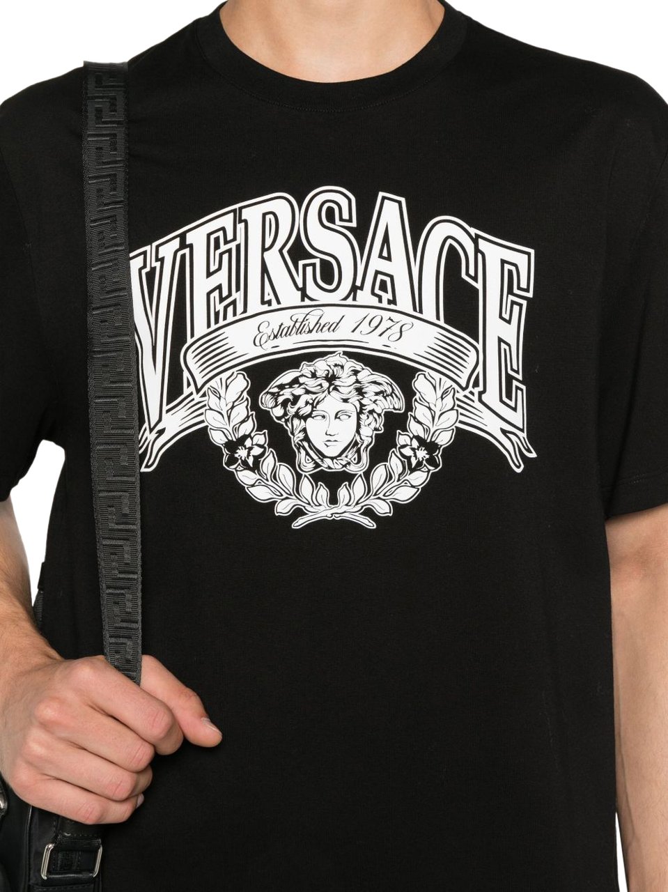 Versace T-Shirts And Polos Black Zwart