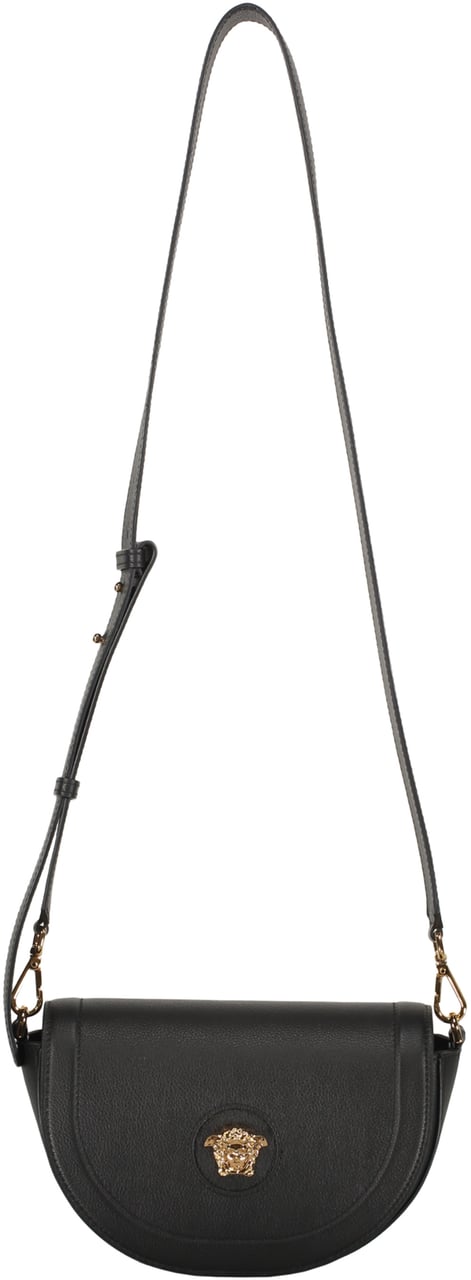 Versace Leather crossbody bag Zwart