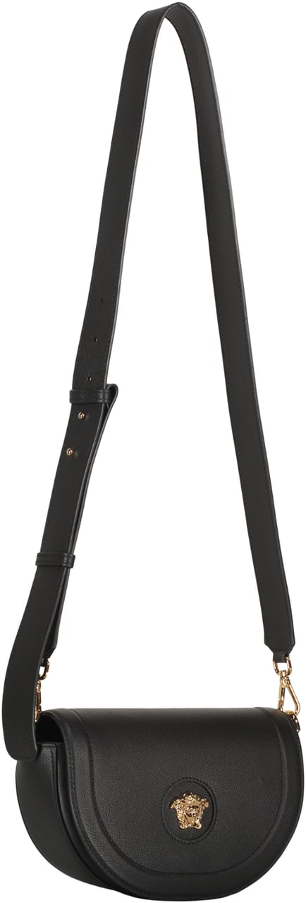 Versace Leather crossbody bag Zwart