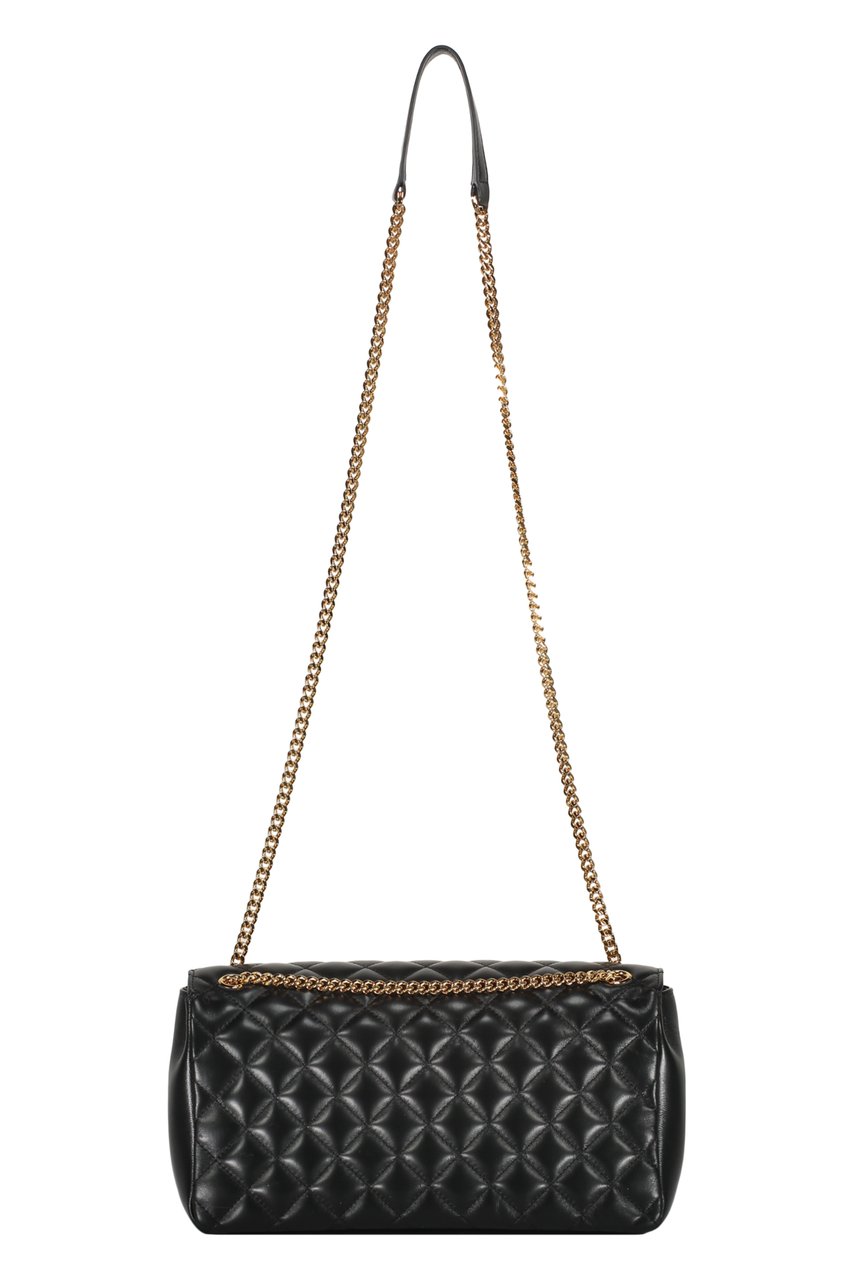 Versace Leather crossbody bag Zwart