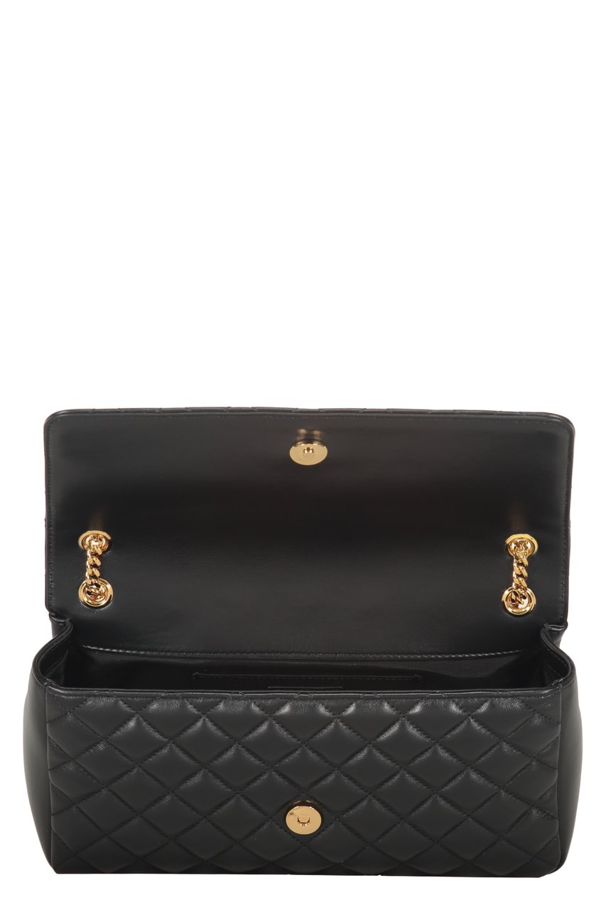 Versace Leather crossbody bag Zwart