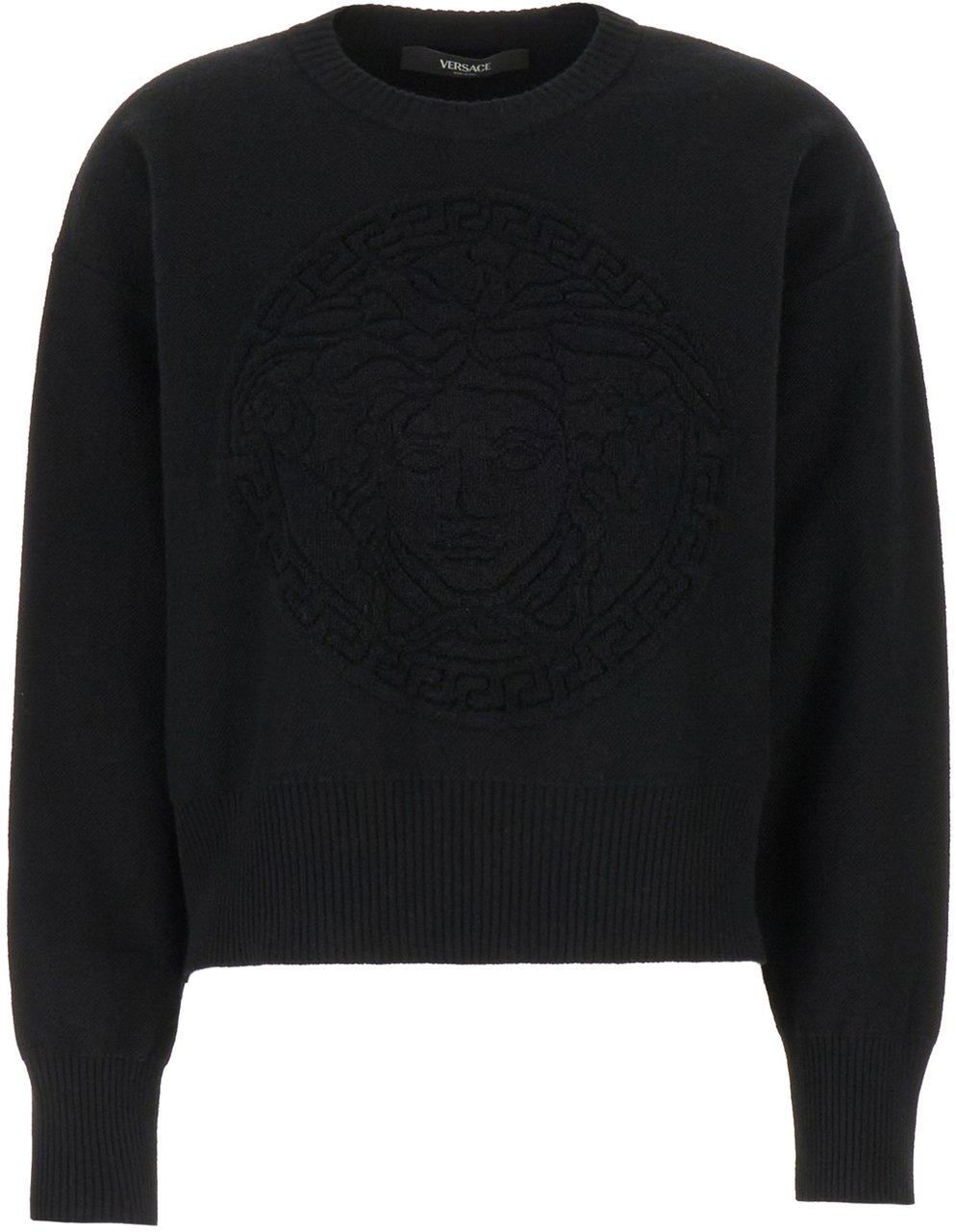 Versace Versace Black wool blend sweater Zwart
