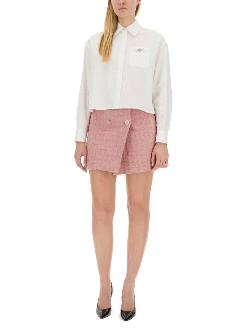 Versace Mini Wrap Skirt Roze
