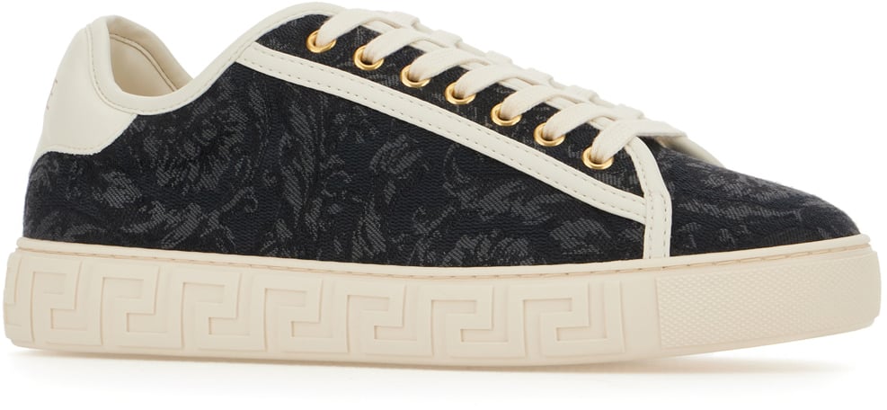 Versace Versace Embroidered fabric Greca sneakers Divers