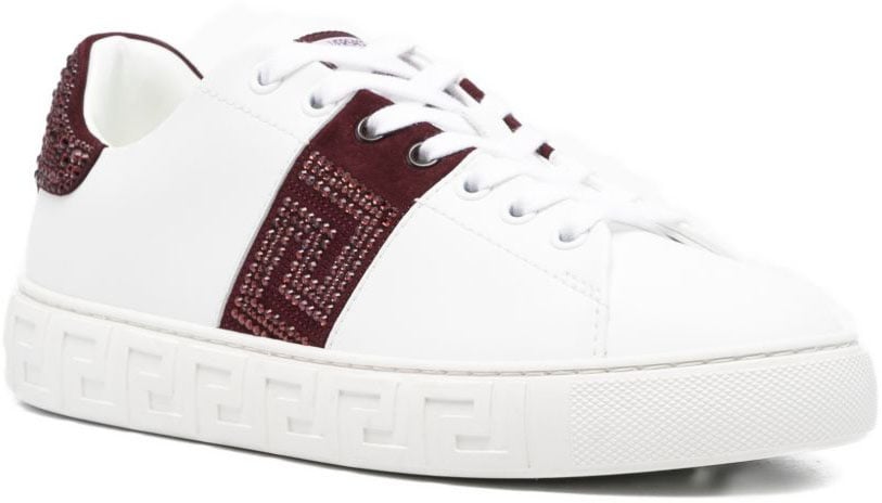 Versace Sneakers Whiteburgundy Rood