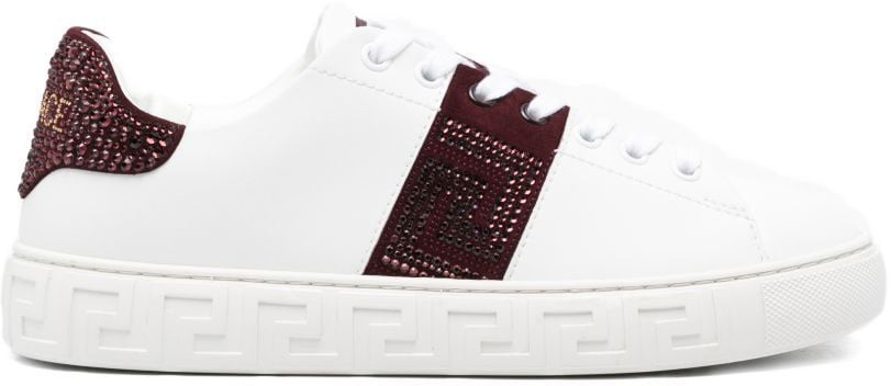 Versace Sneakers Whiteburgundy Rood