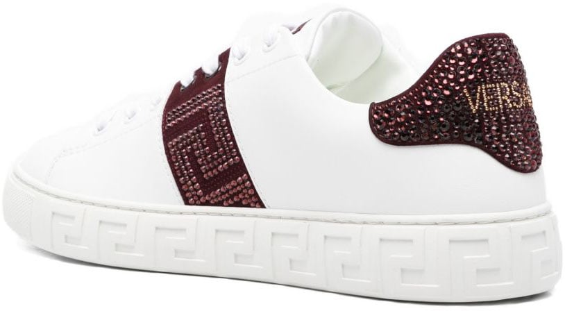 Versace Sneakers Whiteburgundy Rood