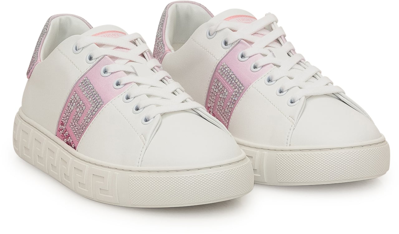 Versace Sneaker Greca con Cristalli Wit