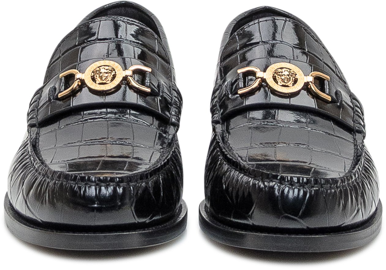 Versace Mocassini in Pelle Zwart