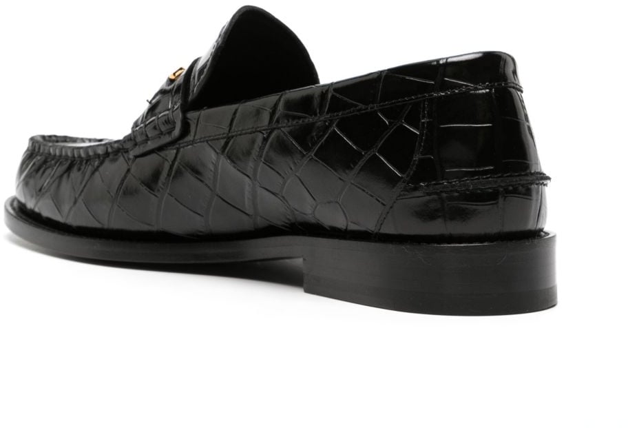 Versace Flat Shoes Black/Gold Zwart