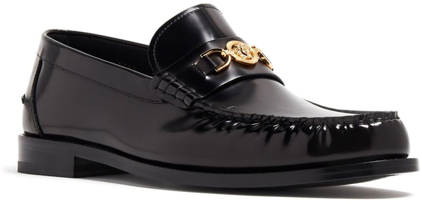 Versace Flat Shoes Black/Gold Zwart