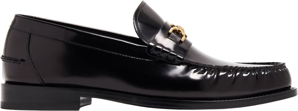 Versace Flat Shoes Black/Gold Zwart