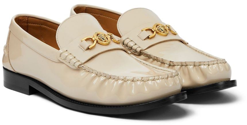 Versace Flat Shoes Light Sandgold Goud