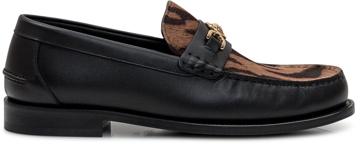 Versace Mocassini Animalier Versace Zwart
