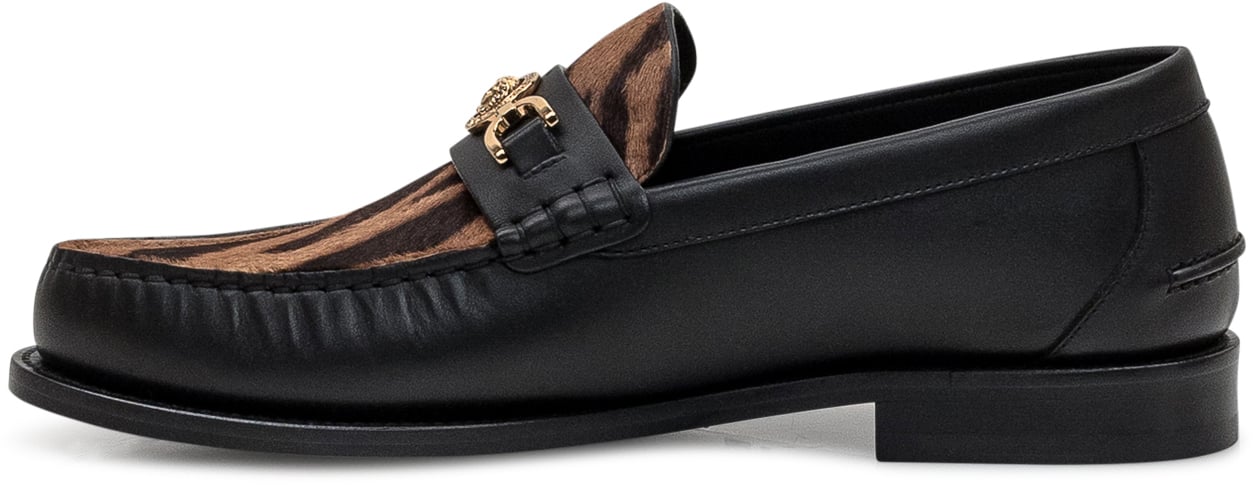 Versace Mocassini Animalier Versace Zwart