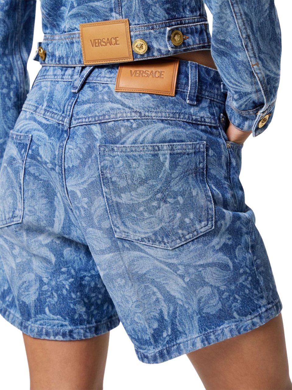 Versace Shorts Medium Blue Blauw