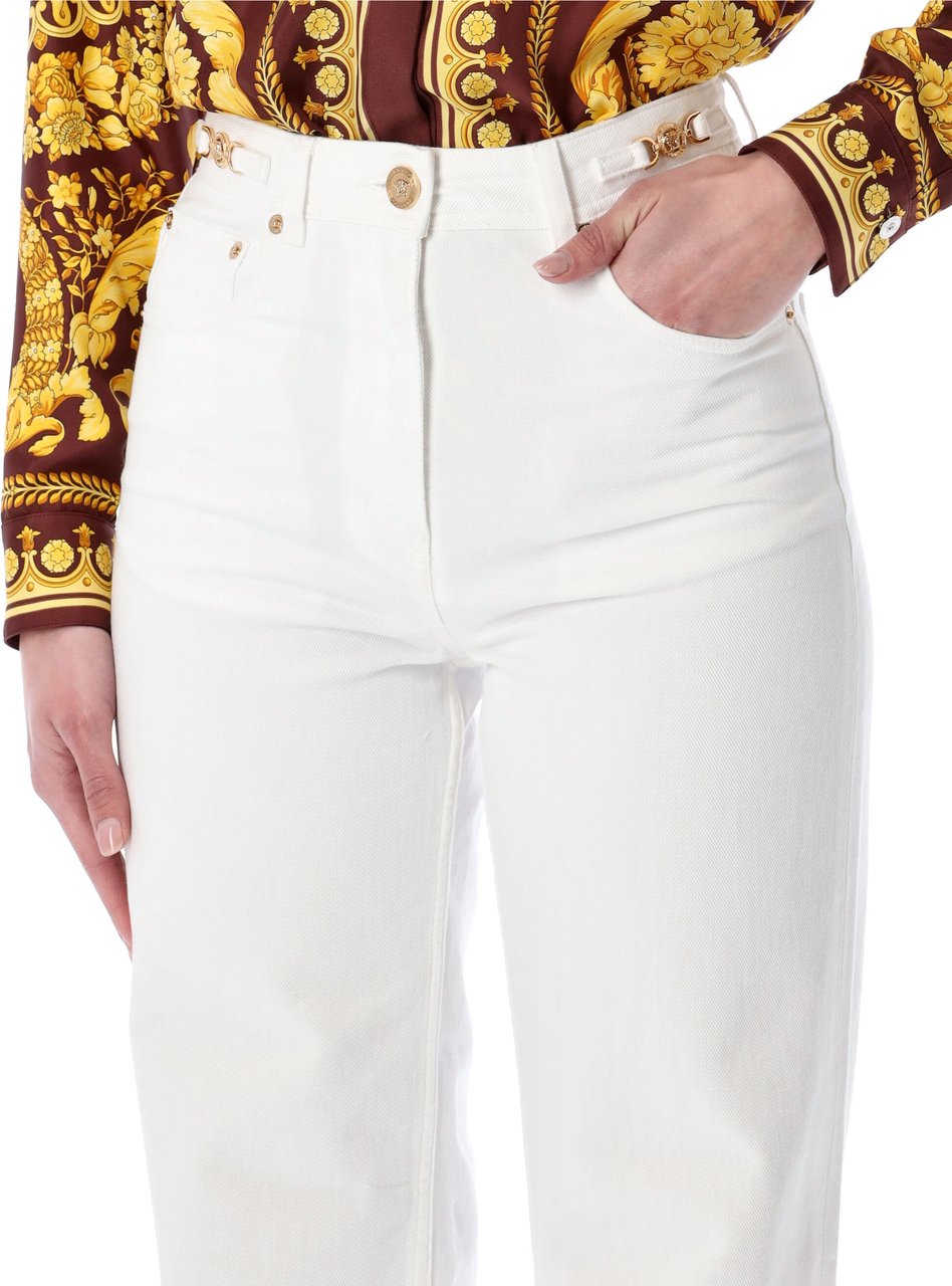Versace Straight Denim Bianco Wit