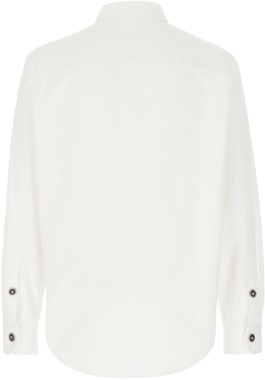 Versace Versace Ivory denim shirt Neutraal