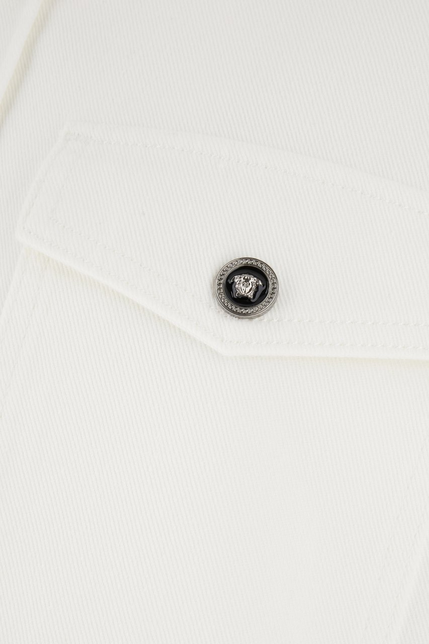 Versace Versace Ivory denim shirt Neutraal