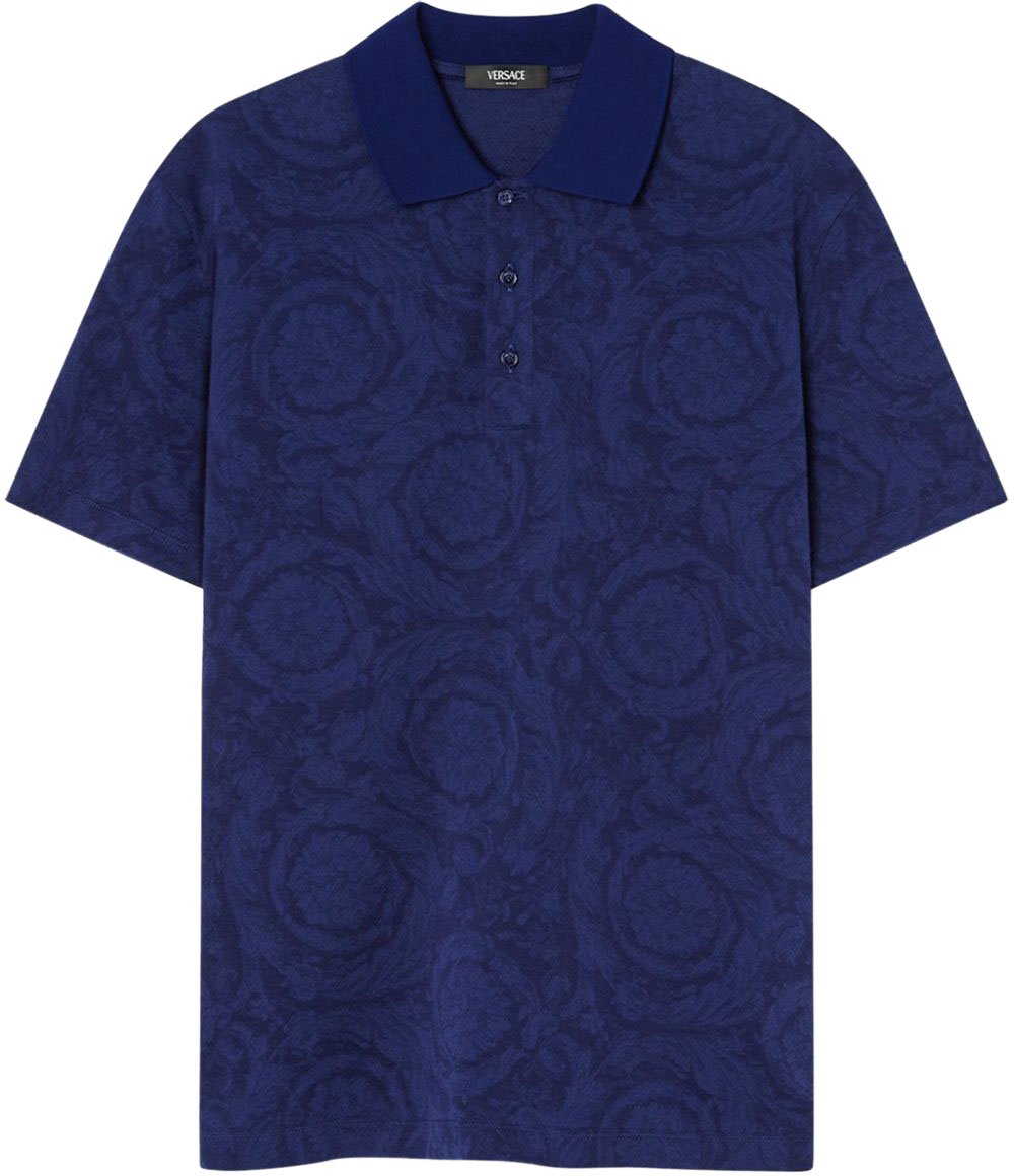 Versace T-Shirts And Polos Blue Blauw