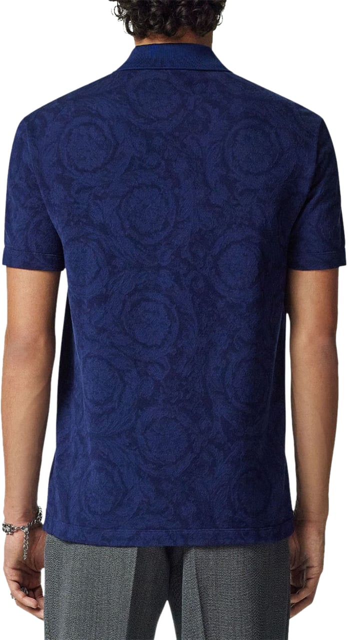 Versace T-Shirts And Polos Blue Blauw