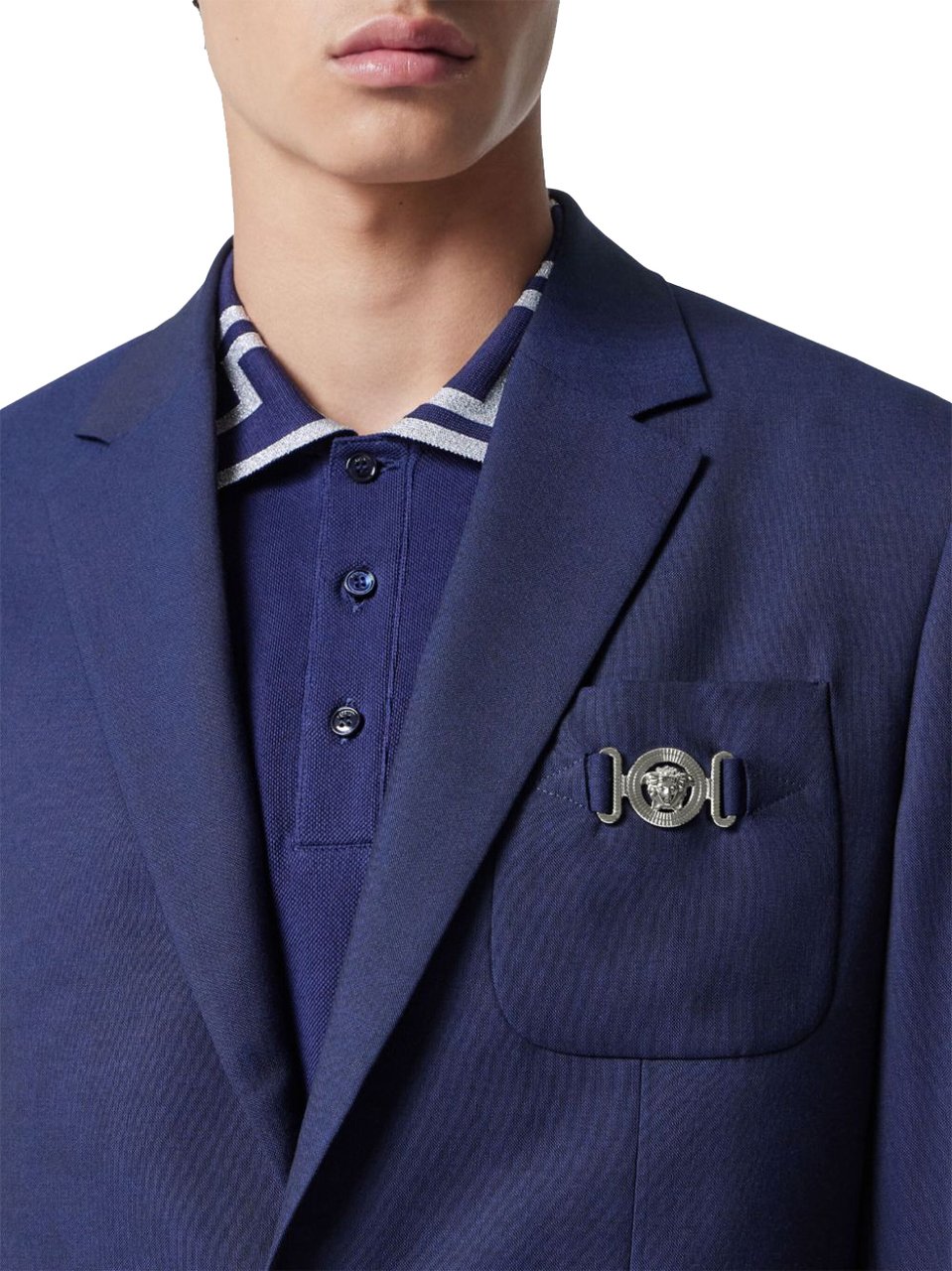 Versace Jackets Blue Blauw