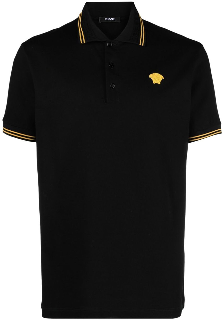 Versace T-Shirts And Polos Black Zwart