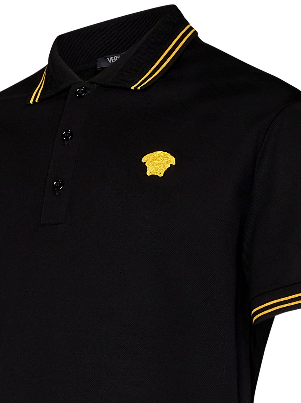 Versace T-Shirts And Polos Black Zwart