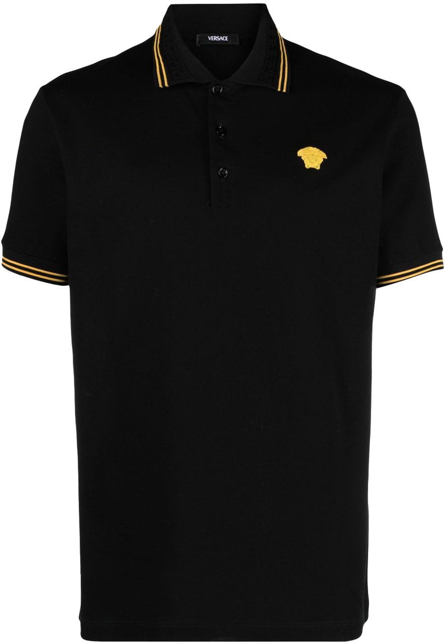 Versace T-Shirts And Polos Black Zwart