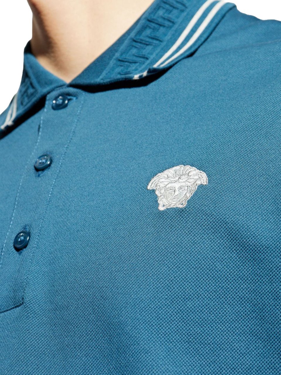 Versace T-Shirts And Polos Petrol Blue Navy
