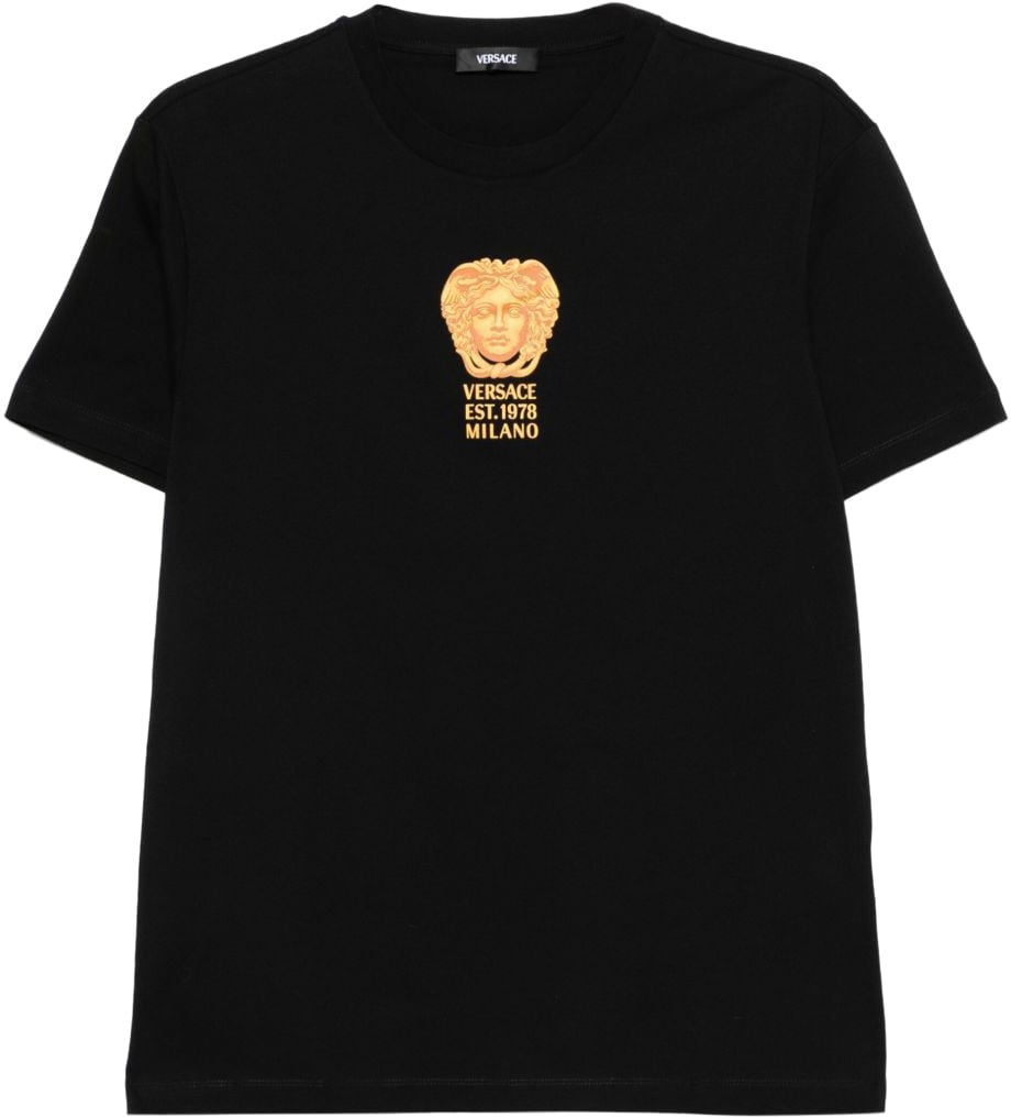 Versace T-Shirts And Polos Black Zwart