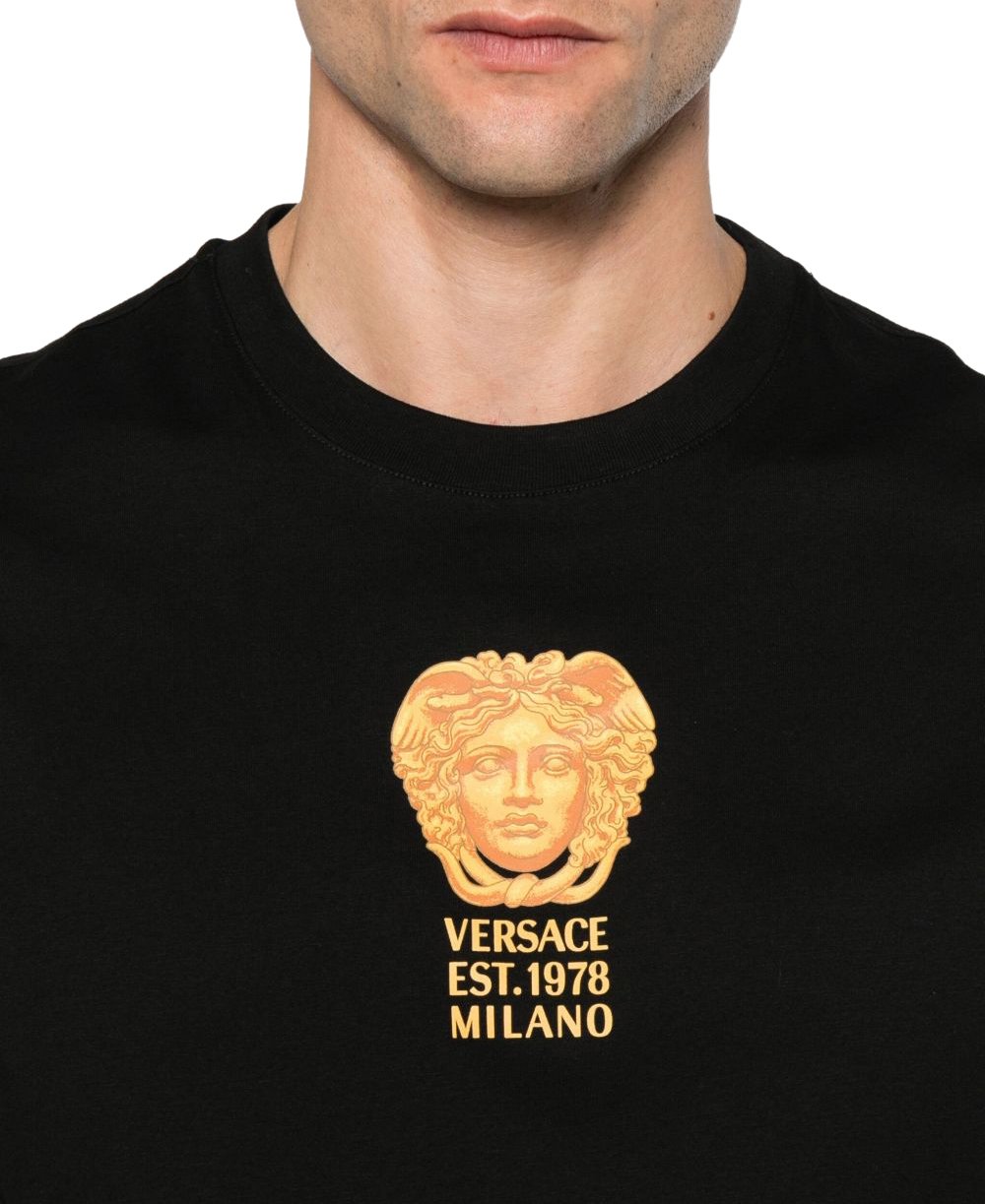 Versace T-Shirts And Polos Black Zwart