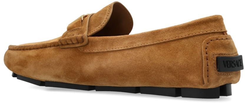 Versace Flat Shoes Tabac Bruin