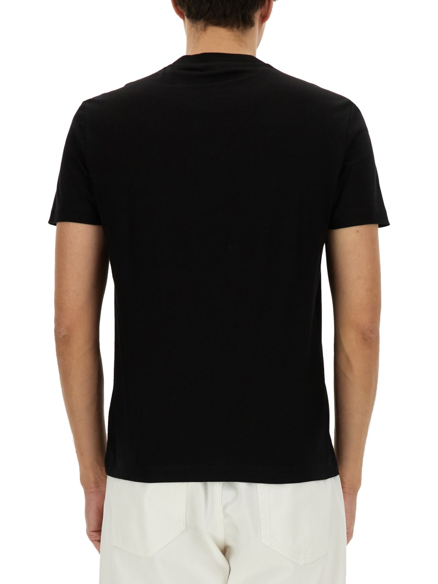 Versace Black Jersey Graphic Cotton T-Shirt Zwart
