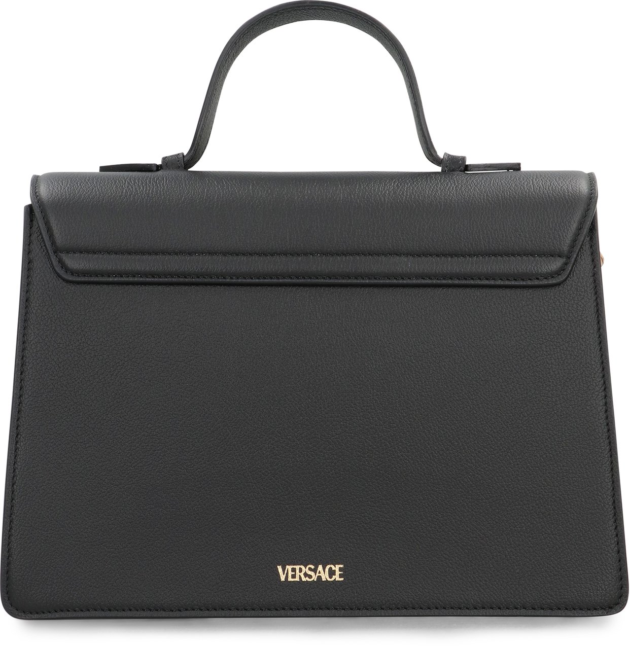 Versace La Medusa leather handbag Zwart