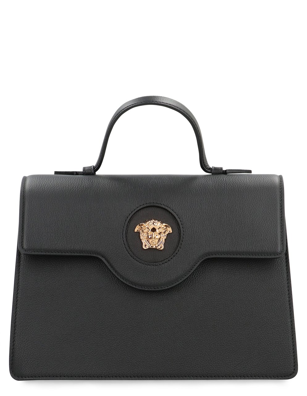 Versace La Medusa leather handbag Zwart
