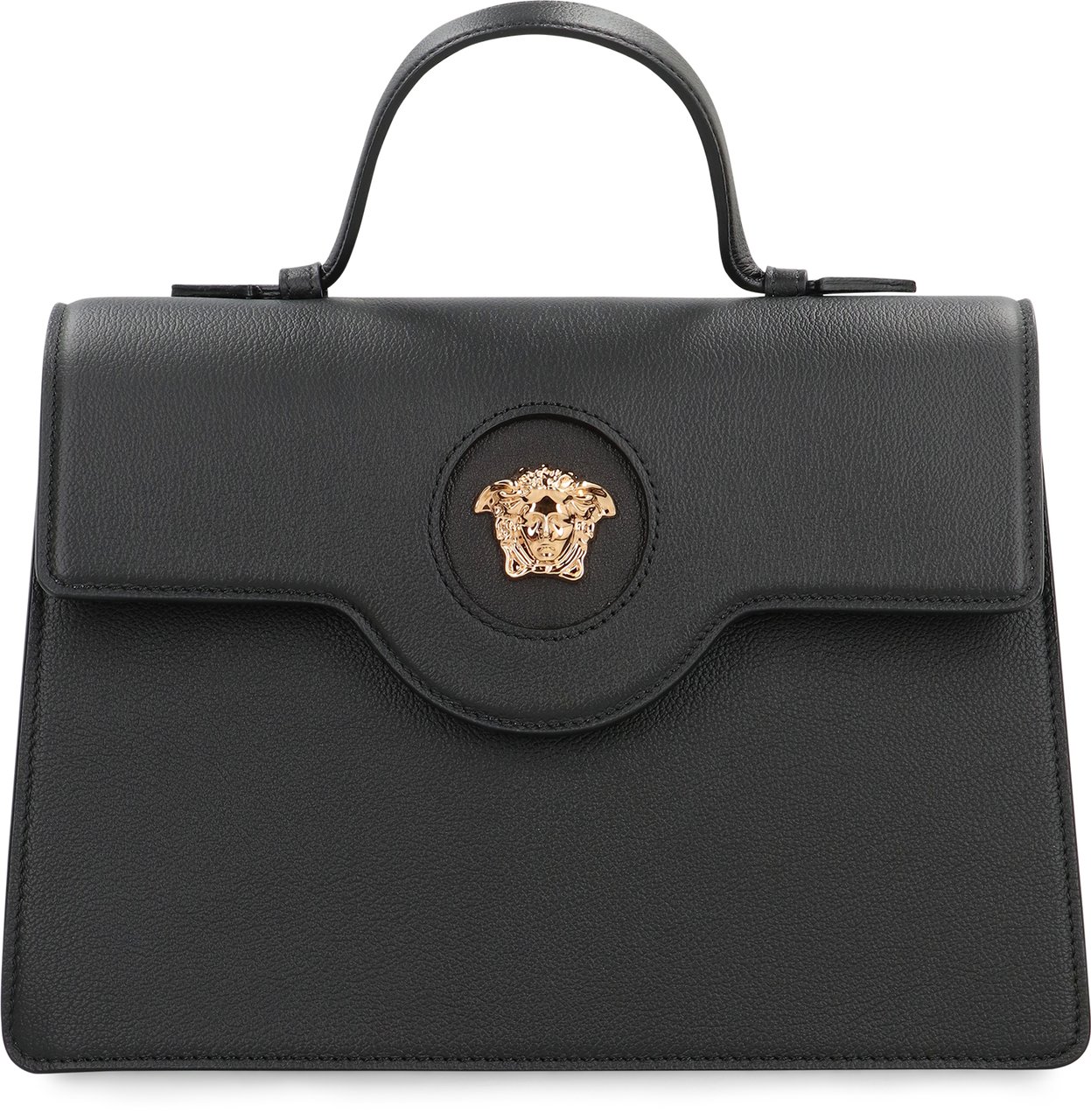 Versace La Medusa leather handbag Zwart