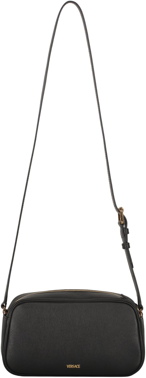 Versace Leather crossbody bag Zwart