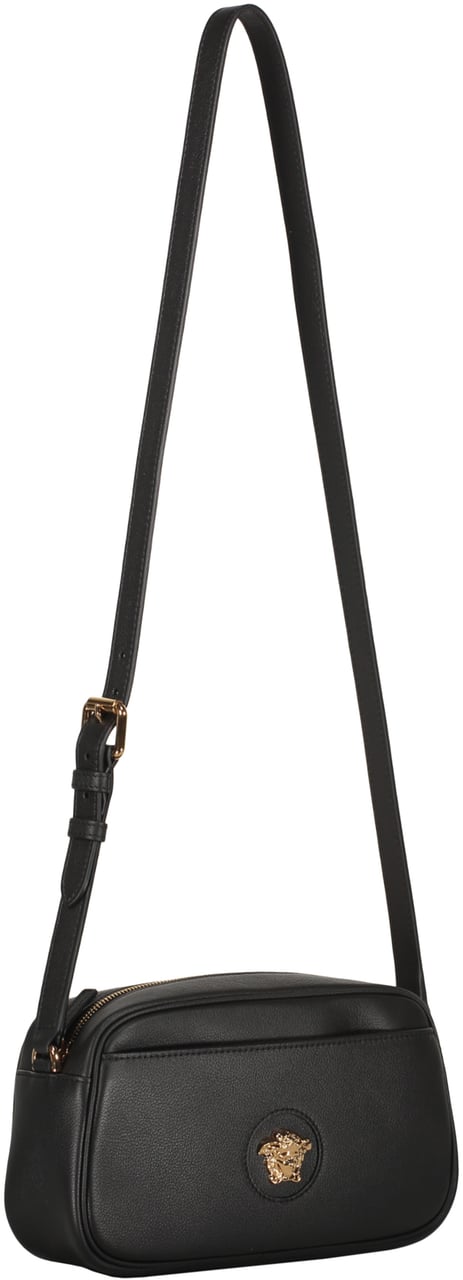 Versace Leather crossbody bag Zwart