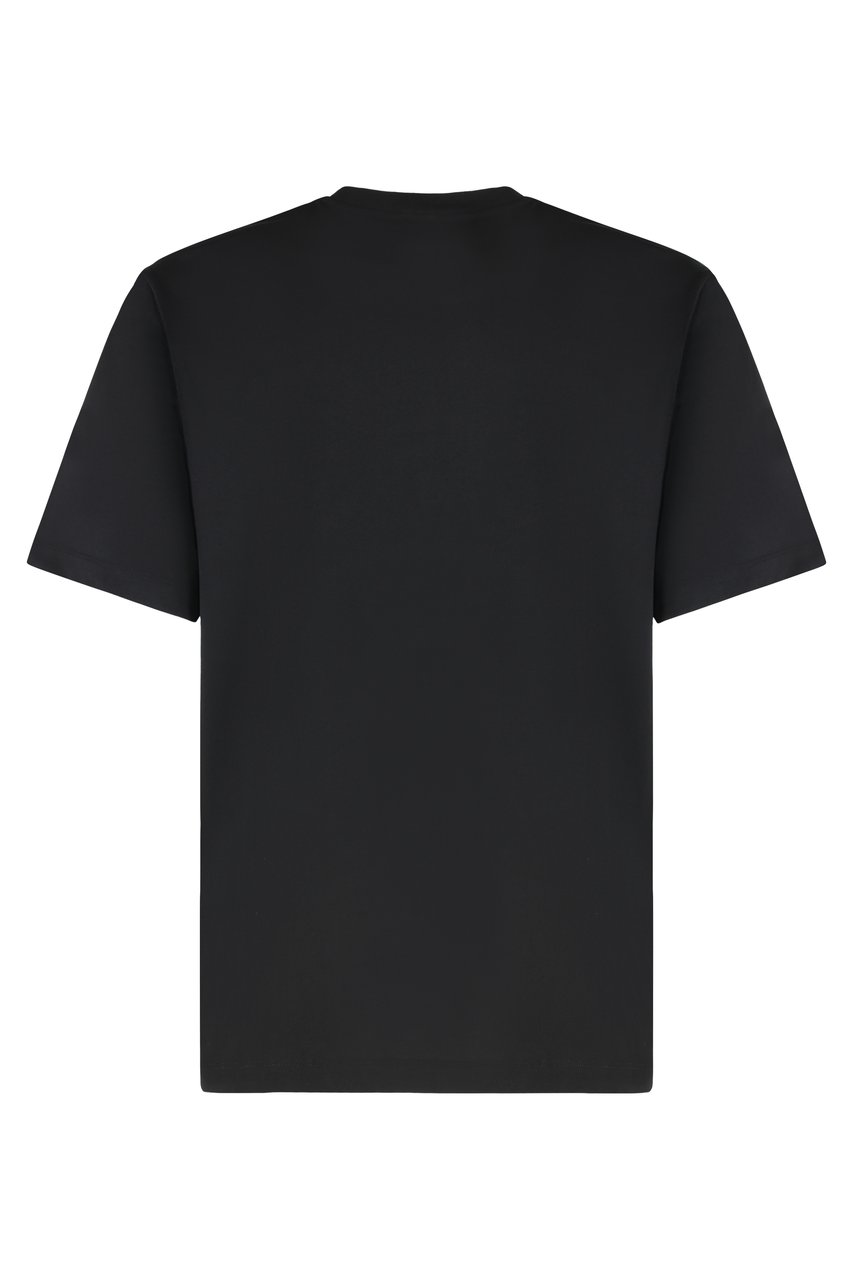 Versace Logo cotton t-shirt Zwart