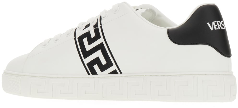 Versace White leather Greca sneakers Wit