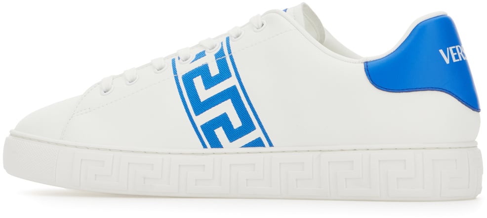 Versace Versace White leather Greca sneakers Wit