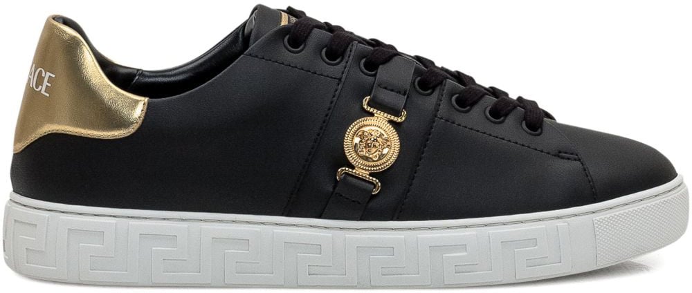 Versace Versace Sneakers Nero E Oro Zwart