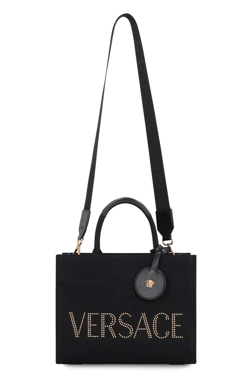 Versace Small canvas tote bag Zwart