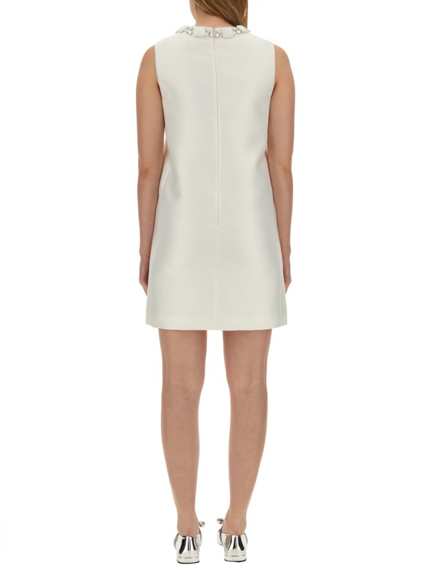 Versace Mini Duchesse Dress With Crystals Wit