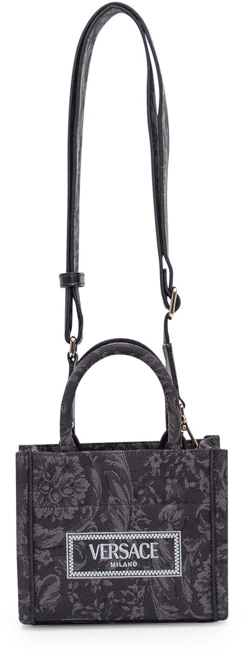 Versace Borsa Tote Athena Barocco Extra Piccola Zwart